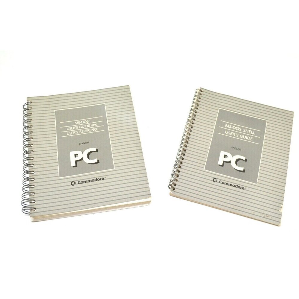 Commodore Microsoft DOS Manual Lot of 2 User Guides Reference MS Shell 1980's